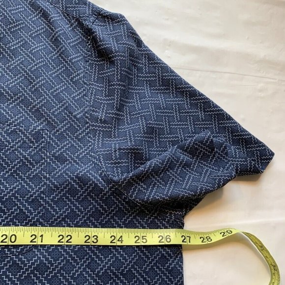 Nat Nast Luxury Originals Shirt Mens XL Silk Blend Geometric Short Sleeve Vented - Picture 10 of 12